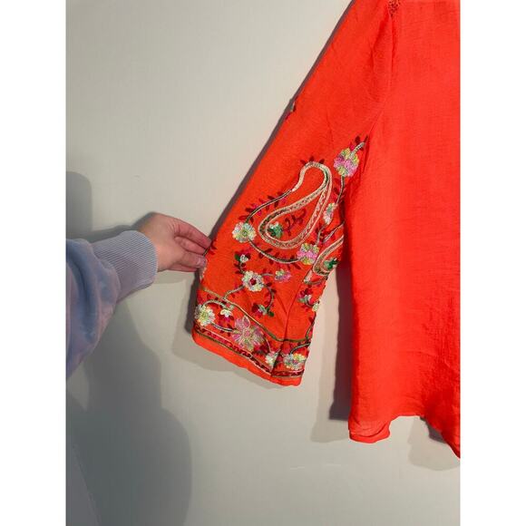 Figueroa & Flower Embroidered Lightweight Blouse Top - Picture 3 of 9